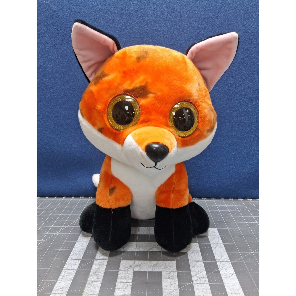 Ty Velvety Large‎ Fox Orange Spotted Plush Glitter Gold Eyes 15"